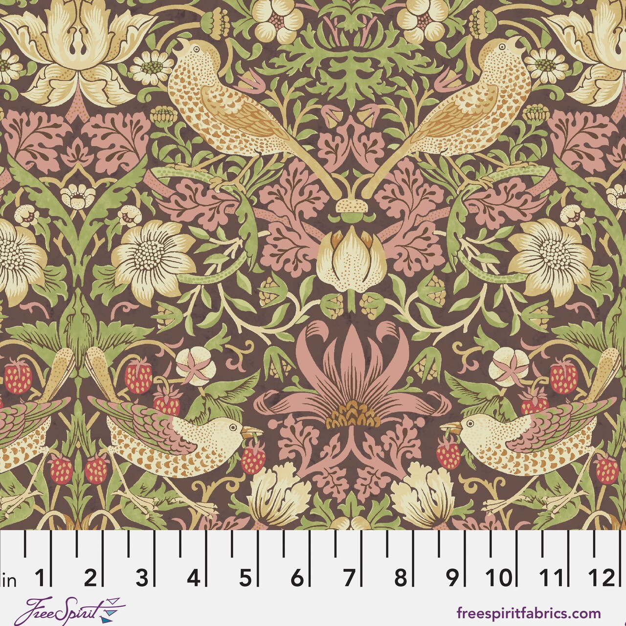 Strawberry Thief in Chocolate (pwwm001.chocolate) | The Classics | The Original Morris & Co | Free Spirit